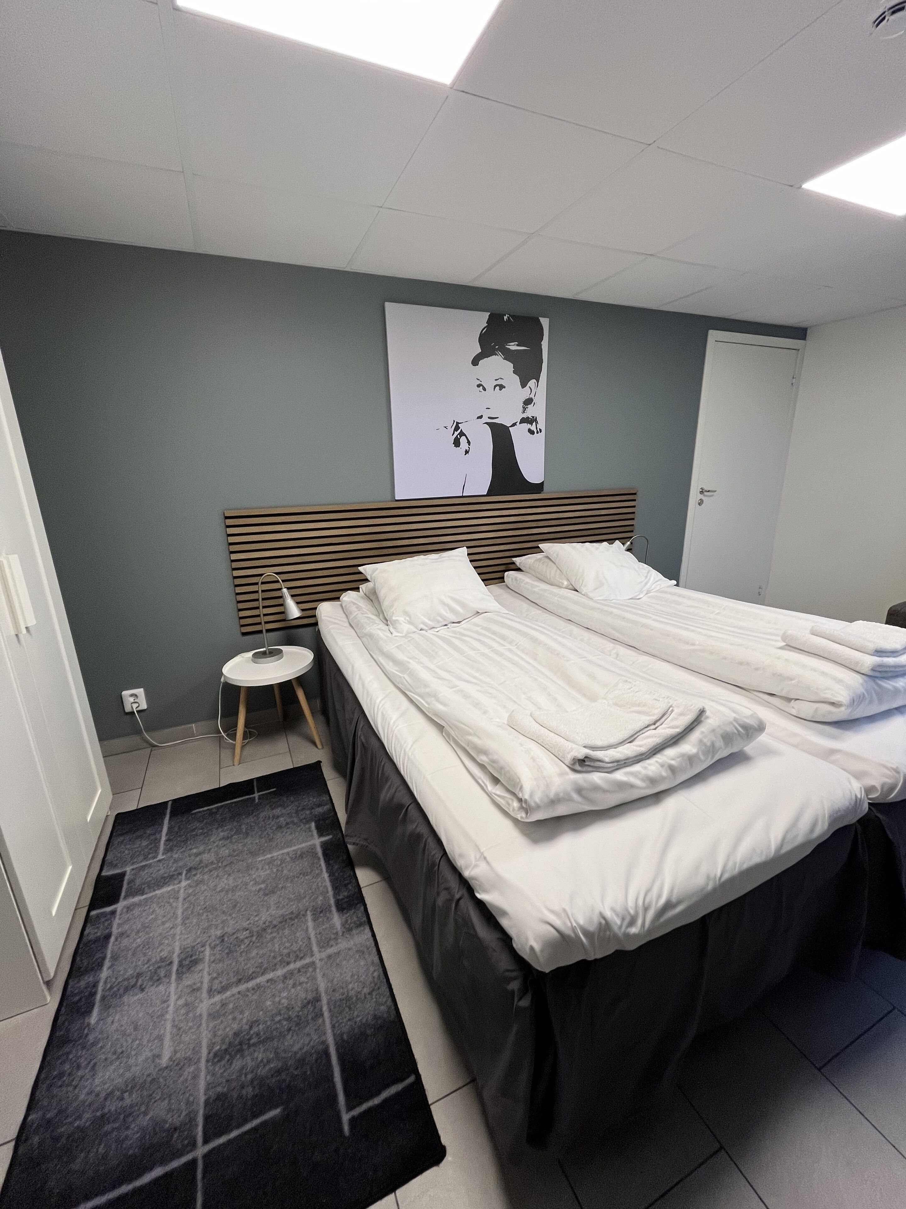 double room | individually decorated, blackout curtains, cots/infant beds