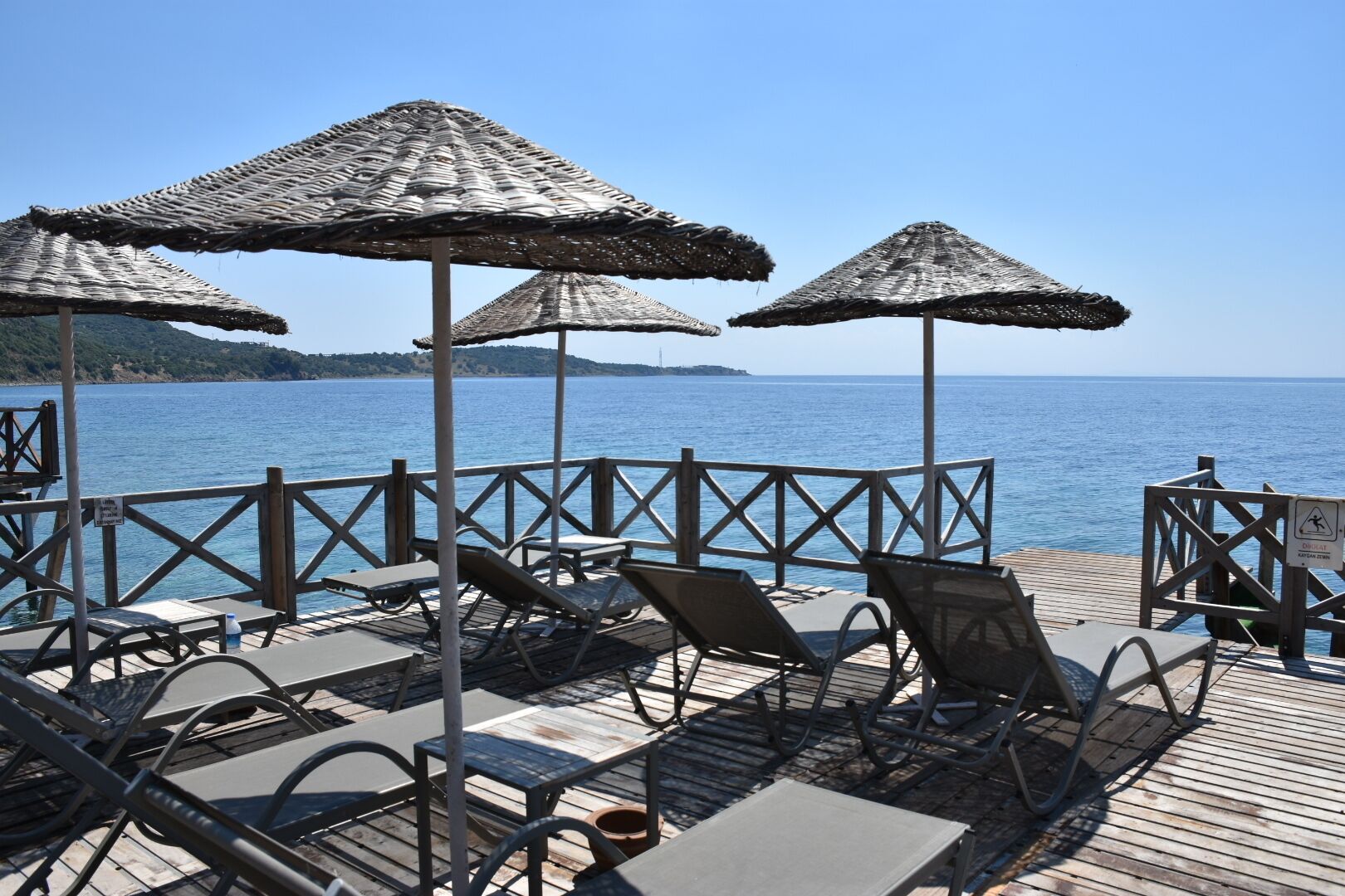 Private beach nearby, sun-loungers, beach umbrellas, beach bar