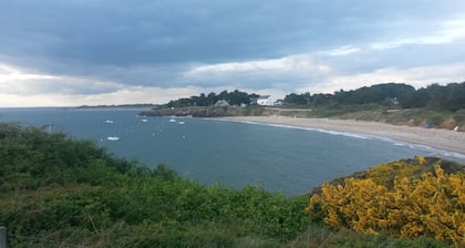 House near sea with large enclosed garden
