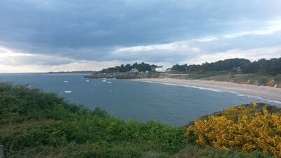 House near sea with large enclosed garden