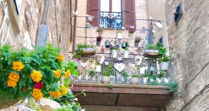 Patiohaus Balkon Shabby Chic zu Hause in Spello