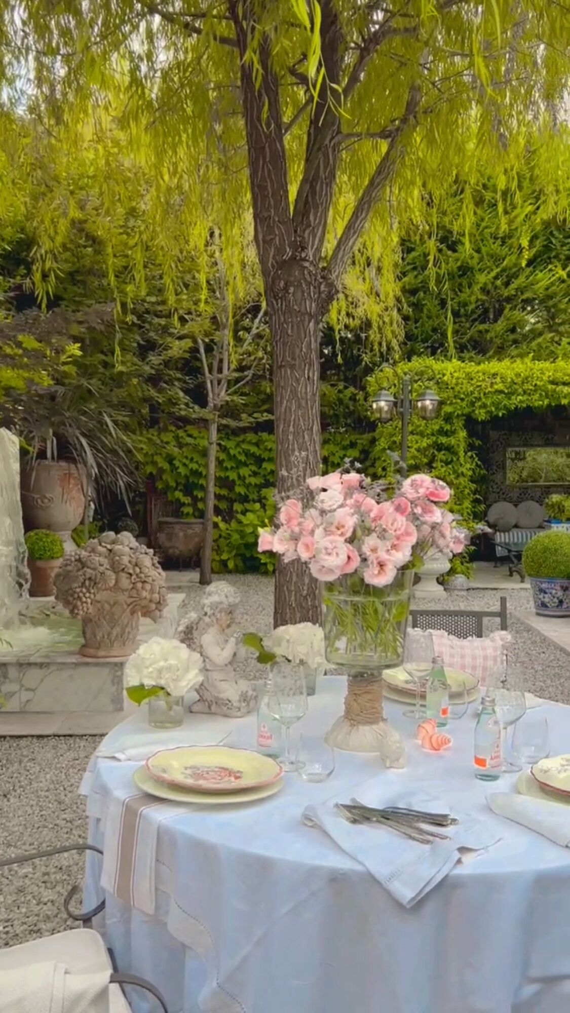 Outdoor banquet area