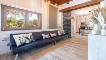 Smart TV, tavolo da ping pong, libri, studio