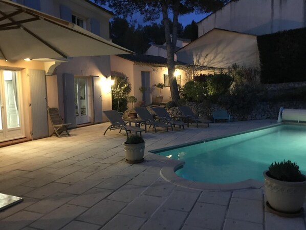 A heated pool
