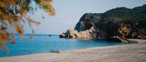 Vlak bij het strand