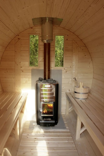 Refuge in the Uckermark + plenty of nature + idyll with garden sauna + stylish living