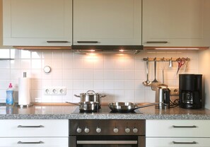 Fridge, oven, stovetop, dishwasher