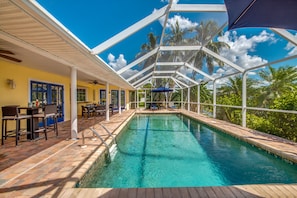 Outdoor pool, a heated pool