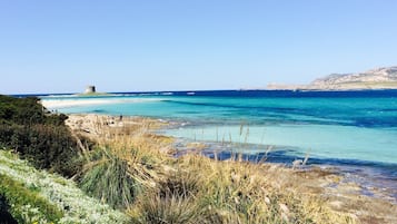 Beach nearby, sun loungers, beach towels