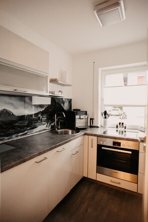 Fridge, oven, stovetop, dishwasher