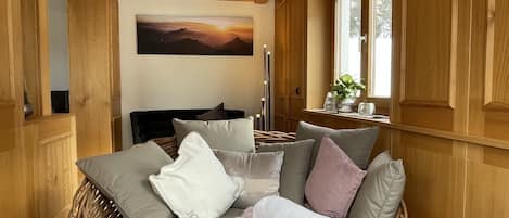 Smart TV, table football, books, video library