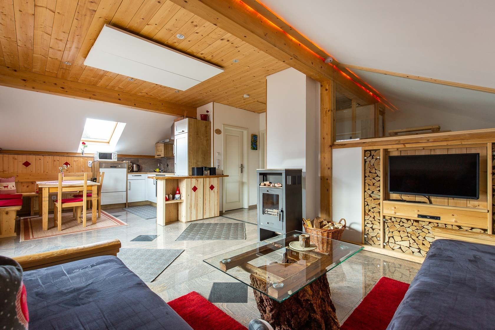 Wohnbereich Chalet Magda-Lena Apartment Rubin
