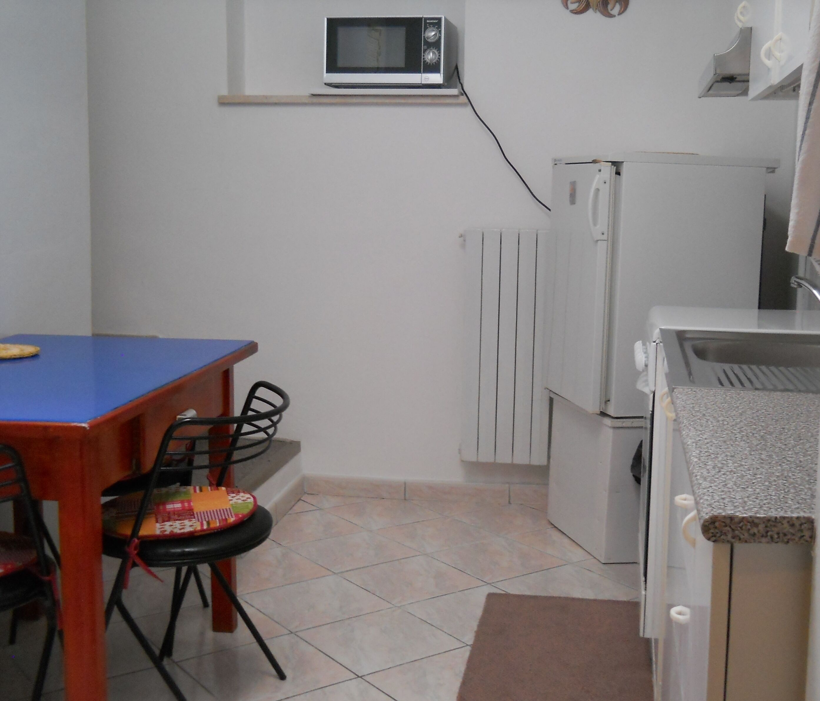 Fridge, microwave, oven, coffee/tea maker