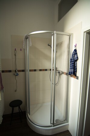 Shower, hair dryer, towels, soap - In the center of Quedlinburg, quiet and with a view of the garden and parking space (Quedlinburg)