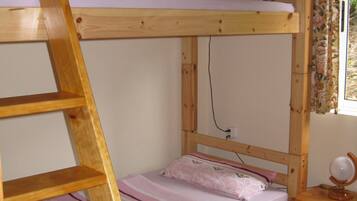 2 bedrooms, desk, WiFi, bed sheets