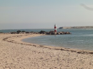 Vlak bij het strand
