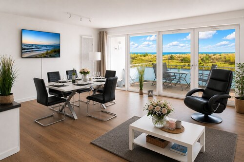 Exclusive apartment "Meerdüne" in direct beach location with balcony and sea view 