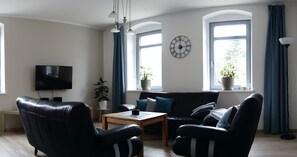 Smart TV, books, stereo, printers