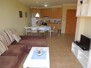 TV, DVD player, stereo