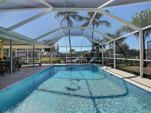 Outdoor pool, a heated pool