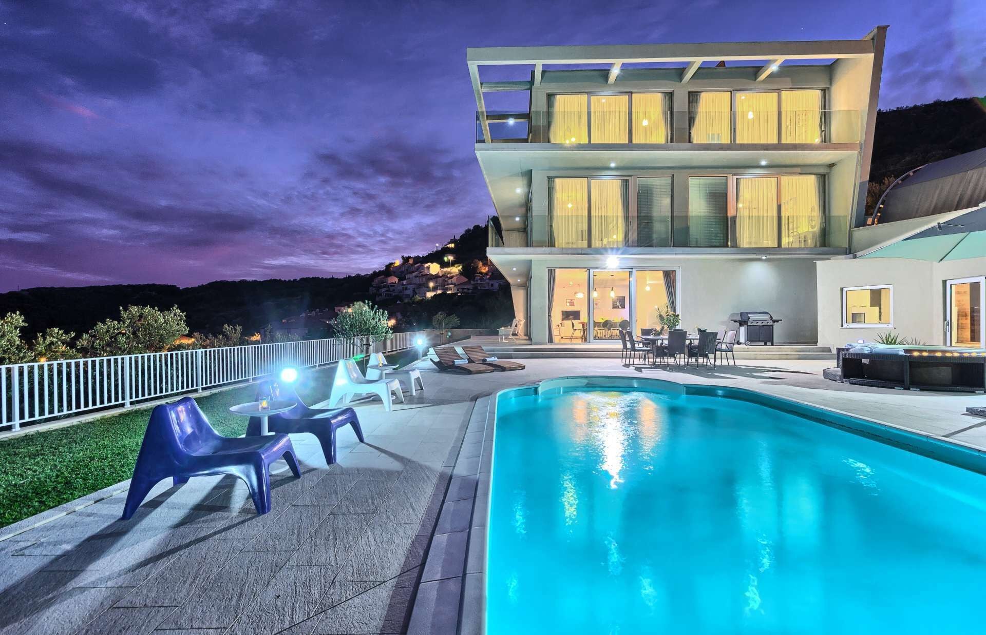 A heated pool