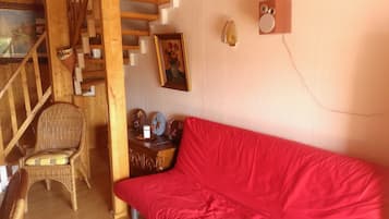 TV, DVD player, books, music library