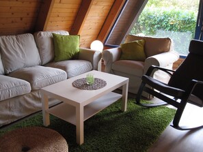 TV connectée, lecteur de DVD, livres, vidéothèque