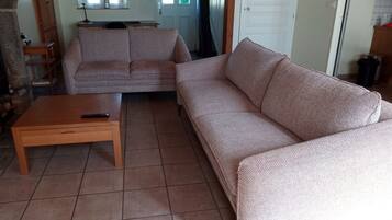 Tv, pejs, dvd-afspiller, bordtennisbord