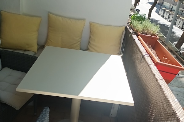 屋外ダイニングエリア