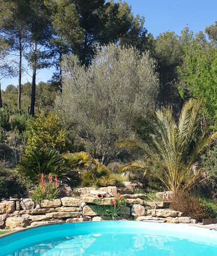  Gîte 4 *dans Mas Provençal, piscine privative chauffée, spa, calme absolu.