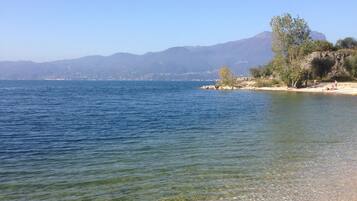 Playa en los alrededores y camastros