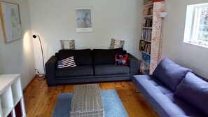 Télévision, lecteur de DVD, livres