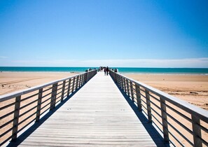 Beach nearby, sun-loungers