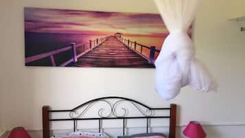 1 bedroom, iron/ironing board, travel crib, free WiFi