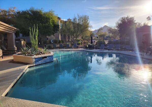 A heated pool