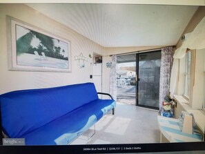 Smart TV, fireplace, DVD player, video library