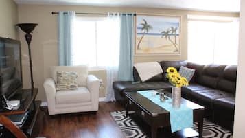 Smart-tv, dvd-spelare och böcker