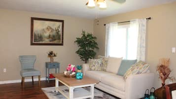 Smart TV, DVD player, books