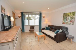 Télévision, lecteur de DVD, livres, chaîne hi-fi