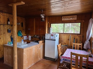 Fridge, oven, stovetop, coffee/tea maker