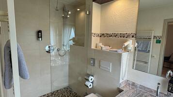 Doppia Standard | Bagno | Doccia, set di cortesia gratuito, accappatoio, asciugamani
