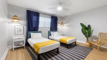 2 bedrooms, iron/ironing board, travel crib, WiFi