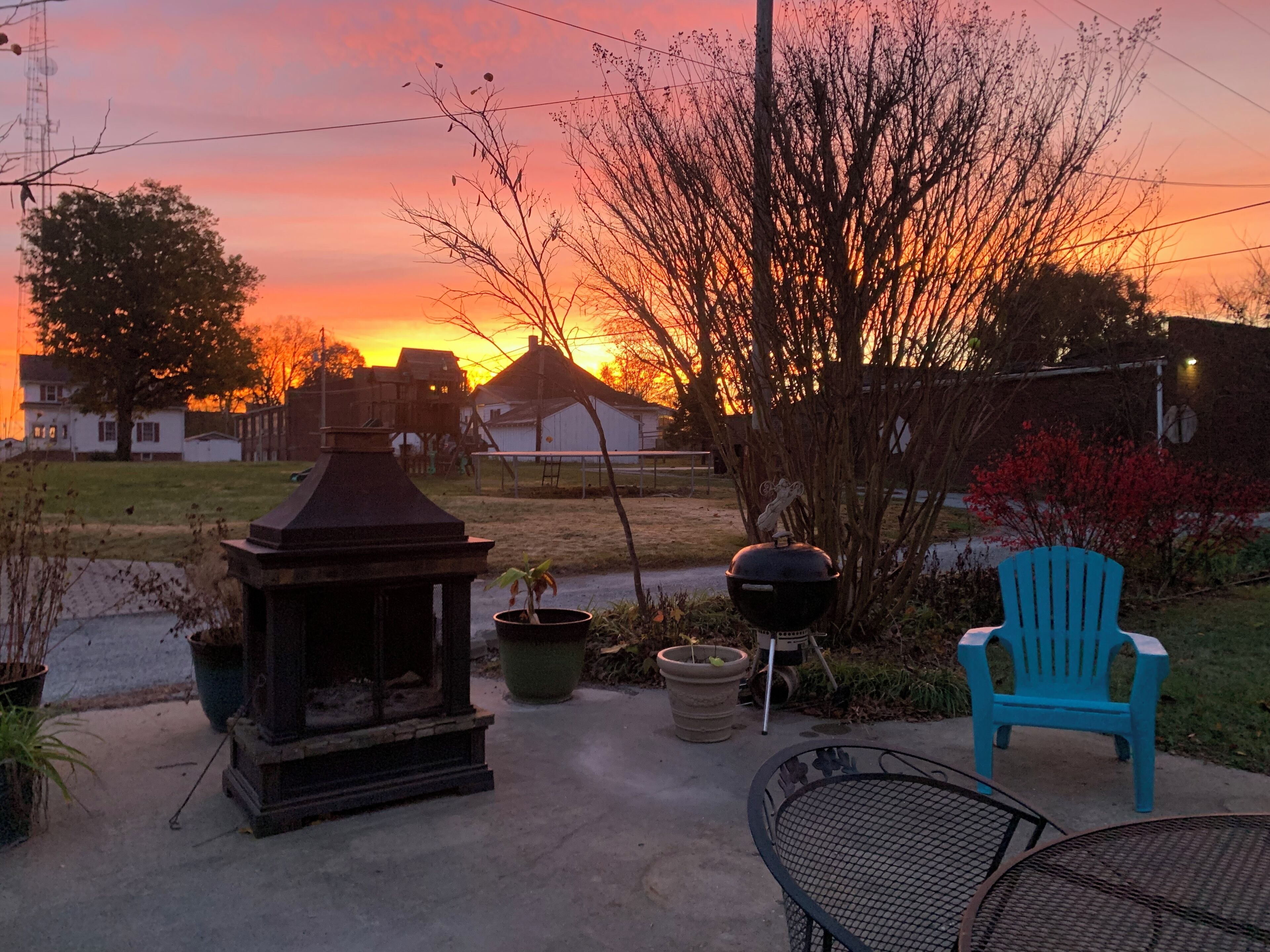 Sunrise from the patio! 