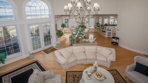 Smart TV, fireplace, video games, DVD player