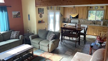 Smart TV, chimenea, reproductor de DVD y libros