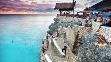 Sun-loungers, beach towels