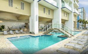 Indoor pool, outdoor pool - July 5-12, 2026 - 2 bdr/2 bath fully equipped Oceanfront unit at Hilton resort (North Myrtle Beach)
