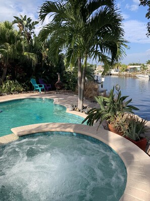 Outdoor pool, a heated pool
