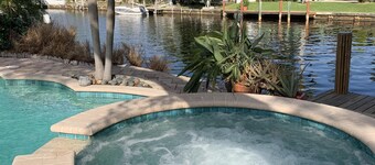 Family Waterfront Retreat – Private Pool, Hot Tub, Walk to Beach!