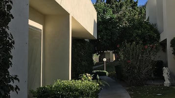 Contemporary residential area with clean lines and minimalist aesthetic.